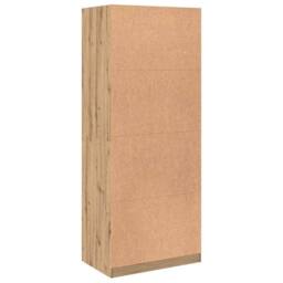 Berkfield Home Wardrobe Artisian Oak 80x50x200 cm Engineered Wood in Brown - Size: 80 x 50 x 200 cm - thumbnail 6