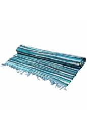 KDMD Aqua Blues Room Rag Rug 150x200cm - Premium Coastal Style in Blue - Size: Medium - thumbnail 1