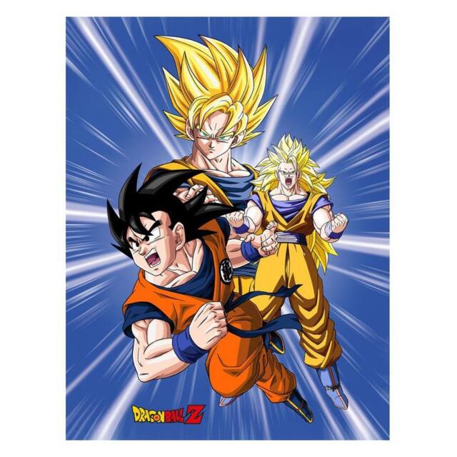 Dragon Ball Z Super Saiyan Fleece Anime Goku Blanket - Size: Crib - image 1