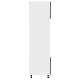 Berkfield Home Microwave Cabinet Brown Oak 60x57x207 cm Engineered Wood - Size: 60 x 57 x 207 cm - thumbnail 6