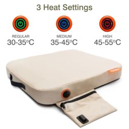 Bodi-Tek COZY Cordless Heated Seat Pad - JORD in Light Beige - Size: 45 cm x 45 cm - thumbnail 4