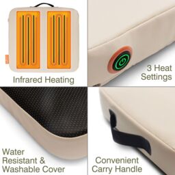 Bodi-Tek COZY Cordless Heated Seat Pad - JORD in Light Beige - Size: 45 cm x 45 cm - thumbnail 3