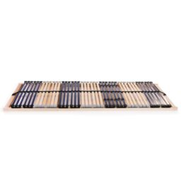 Berkfield Home Slatted Bed Bases 2 pcs with 42 Slats 7 Zones 90x200 cm in Brown - thumbnail 2