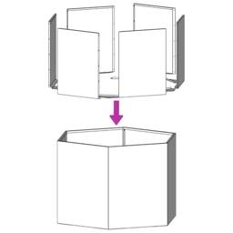 Berkfield Home Durable Garden Planter Hexagon 46x40x45 cm Stainless Steel in Silver - Size: 46 x 40 x 45 cm - thumbnail 8