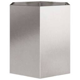 Berkfield Home Durable Garden Planter Hexagon 46x40x45 cm Stainless Steel in Silver - Size: 46 x 40 x 45 cm - thumbnail 5