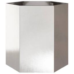 Berkfield Home Durable Garden Planter Hexagon 46x40x45 cm Stainless Steel in Silver - Size: 46 x 40 x 45 cm - thumbnail 3