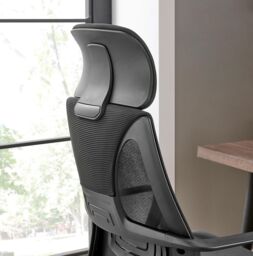FurnitureboxUK Ubico Black Mesh & Fabric Office Chair - thumbnail 7
