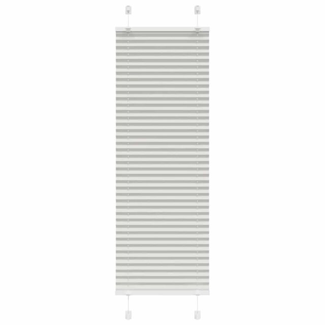 Berkfield Home Pleated Blind Light Grey 45x100 cm Fabric Width 44.4 cm Polyester - image 1