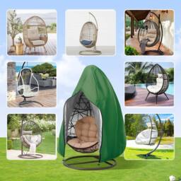 EONLION Hanging Swing Egg Chair Cover Waterproof in Green - Size: 100 cm - thumbnail 3