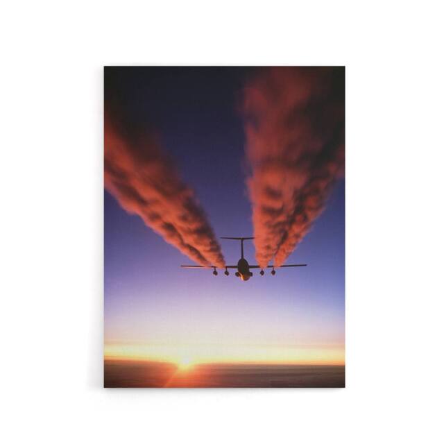 "Artery8 US Military USAF C 141 Starlifter Aircraft Canvas Wall Art Print - Size: W24"" x H32""" - image 1