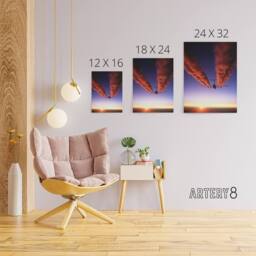 "Artery8 US Military USAF C 141 Starlifter Aircraft Canvas Wall Art Print - Size: W24"" x H32""" - thumbnail 4
