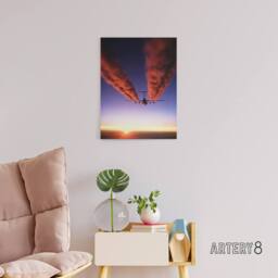 "Artery8 US Military USAF C 141 Starlifter Aircraft Canvas Wall Art Print - Size: W24"" x H32""" - thumbnail 3