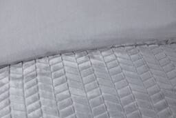 Rapport Home Chevron Faux Teddy Polyester Fleece Duvet Cover Set with Pillowcase in Silver - Size: Single - thumbnail 2
