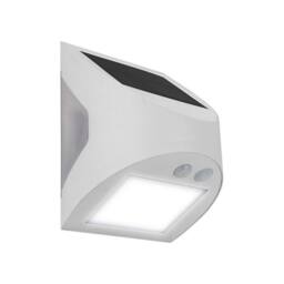 Masterplug Prysm Outdoor Solar Wall Light With Pir Motion Sensor-White 300 Lumens in White - thumbnail 1