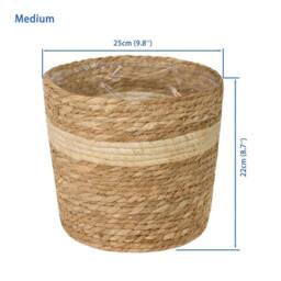SPETLEK Natural Seagrass Indoor Planter Storage Basket Flower Pot Medium - thumbnail 2