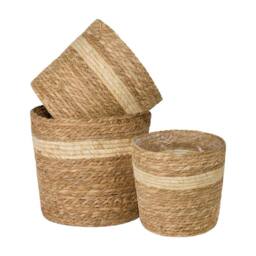 SPETLEK Natural Seagrass Indoor Planter Storage Basket Flower Pot Medium - thumbnail 4