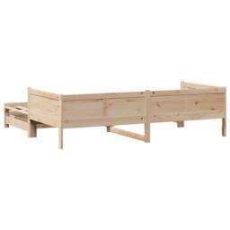 Berkfield Home Versatile Daybed with Trundle & Drawers without Mattress 90x190 in Light Tan - thumbnail 7