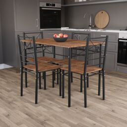 Home Discount Vida Designs Roslyn 4 Seater Dining Set Kitchen Dining Set in Brown - thumbnail 7