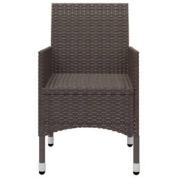Berkfield Home Beautiful 3 Piece Garden Dining Set with Cushions Brown - thumbnail 6