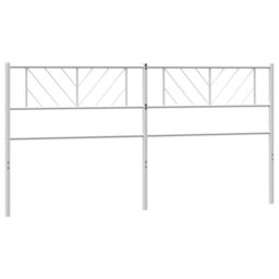 Berkfield Home Metal Headboard White 200 cm - thumbnail 5