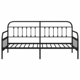 Berkfield Home Daybed Frame Black 90x200 cm Steel - thumbnail 5
