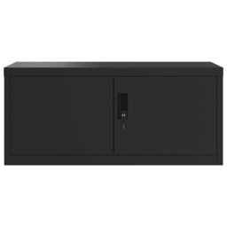 Berkfield Home File Cabinet Black 90x40x220 cm Steel - Size: 90 x 40 x 220 cm - thumbnail 4