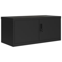 Berkfield Home File Cabinet Black 90x40x220 cm Steel - Size: 90 x 40 x 220 cm - thumbnail 3