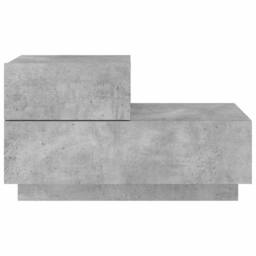 Berkfield Home Bedside Cabinet with LED Lights Concrete Grey 70x36x40.5 cm - thumbnail 7