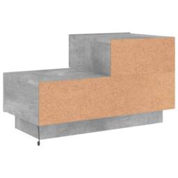 Berkfield Home Bedside Cabinet with LED Lights Concrete Grey 70x36x40.5 cm - thumbnail 9