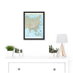 Artery8 CIA 2004 Map Asia Continent China Russia India Artwork Framed Wall Art Print A4 in Black - thumbnail 2