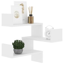 Berkfield Home Wall Corner Shelf White 40x40x50 cm Engineered Wood - Size: 40 x 40 x 50 cm - thumbnail 4