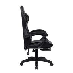 Neo Foot Turbo Massage Leather Recliner PC Gaming Chair with Footrest in Black - thumbnail 8