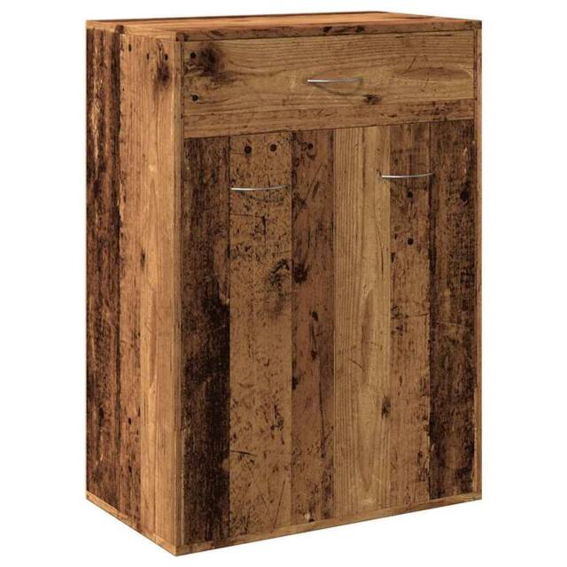 Berkfield Home Shoe Cabinet Old Wood 60x35x84 cm Engineered Wood in Brown - Size: 60 x 35 x 84 cm - image 1
