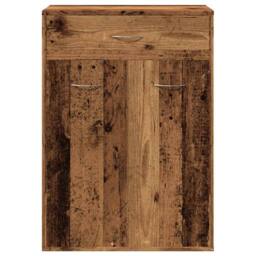 Berkfield Home Shoe Cabinet Old Wood 60x35x84 cm Engineered Wood in Brown - Size: 60 x 35 x 84 cm - thumbnail 4