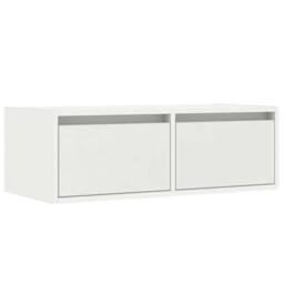 Berkfield Home TV Cabinet with LED Lights White 75x35.5x25 cm - thumbnail 6