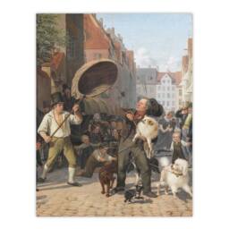 "Artery8 Wilhelm Marstrand Street Scene in the Dog Days Wall Art Print - Size: W12"" x H16""" - thumbnail 1
