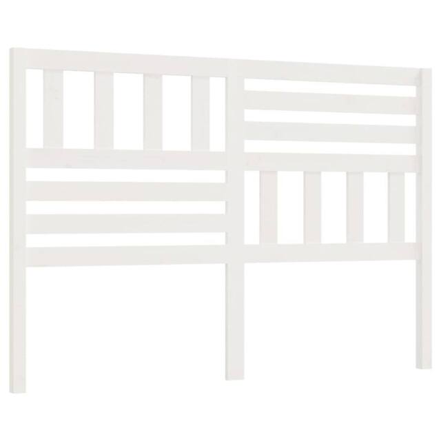 Berkfield Home Bed Headboard White 146x4x100 cm Solid Wood Pine - Size: 146 x 4 x 100 cm - image 1