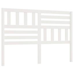 Berkfield Home Bed Headboard White 146x4x100 cm Solid Wood Pine - Size: 146 x 4 x 100 cm - thumbnail 1