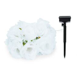 ValueLights 20pc White Floral Outdoor Garden Solar String Lights in Warm White - thumbnail 5