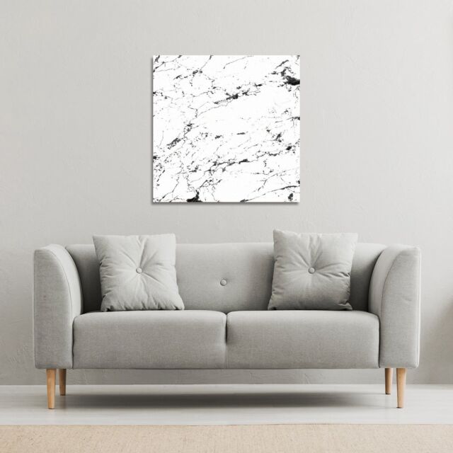 Benjamin Tate Design Thin Black Marble (Canvas Print) / 127 x 127 x 4cm in Natural - Size: 127 x 127 x 4 cm - image 1