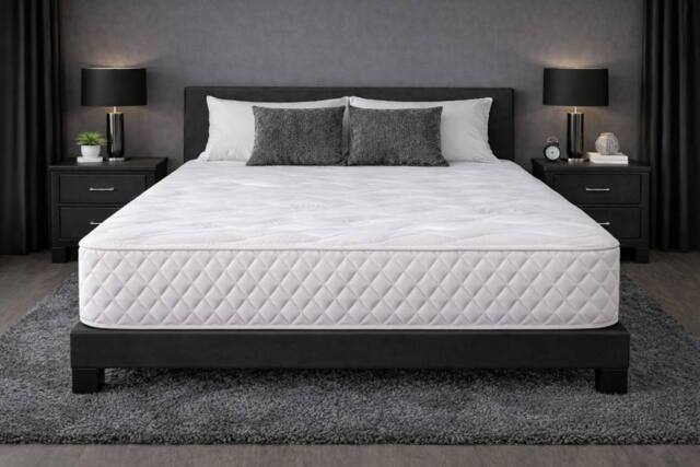 Nexus Mattresses Ltd Quality Memory Foam Open Coil Sprung Mattress - 10 INCH in White - Size: Double - image 1
