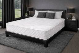 Nexus Mattresses Ltd Quality Memory Foam Open Coil Sprung Mattress - 10 INCH in White - Size: Double - thumbnail 3
