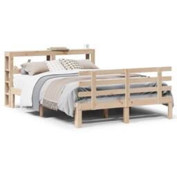 Berkfield Home Bed Frame with Headboard without Mattress 120x190 cm Small Double in Light Tan - thumbnail 1