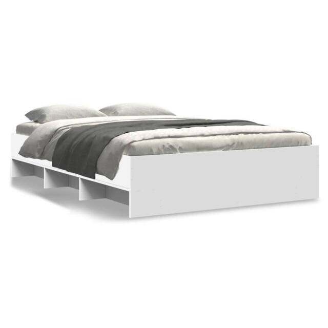 Berkfield Home Bed Frame without Mattress White 120x200 cm Engineered Wood - Size: Small Double - image 1