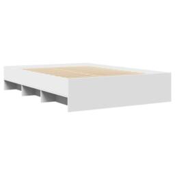 Berkfield Home Bed Frame without Mattress White 120x200 cm Engineered Wood - Size: Small Double - thumbnail 7