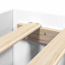 Berkfield Home Bed Frame without Mattress White 120x200 cm Engineered Wood - Size: Small Double - thumbnail 8