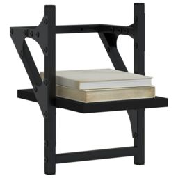 Berkfield Home Wall Shelves with Bars 2 pcs Black 20x25x30 cm - Size: 20 x 25 x 30 cm - thumbnail 3