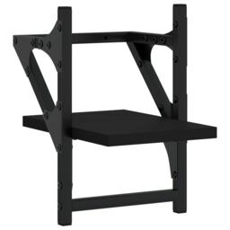 Berkfield Home Wall Shelves with Bars 2 pcs Black 20x25x30 cm - Size: 20 x 25 x 30 cm - thumbnail 4