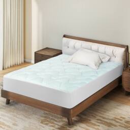 Lavio Mattress Topper Pillowtop Protector Memory Foam Bed Cover Small Double in White - thumbnail 3