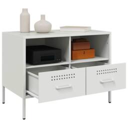 Berkfield Home TV Cabinets 2 pcs White 68x39x50.5 cm Steel - thumbnail 5